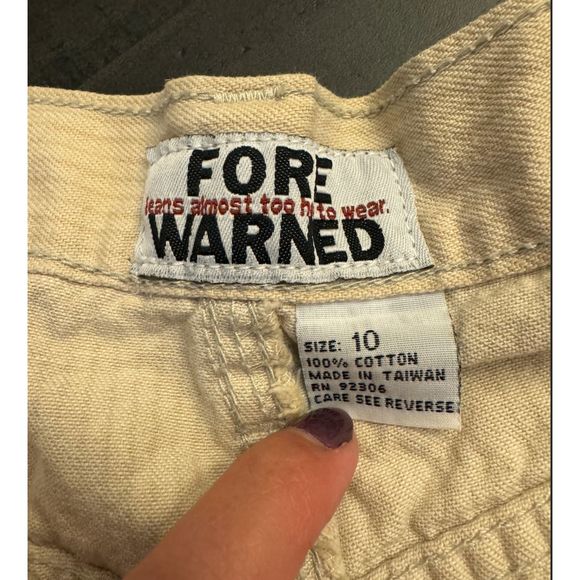 Vintage 90's Fore Warned Wide Leg Pants - subtle stripes - Sz 10 - Picture 11 of 14